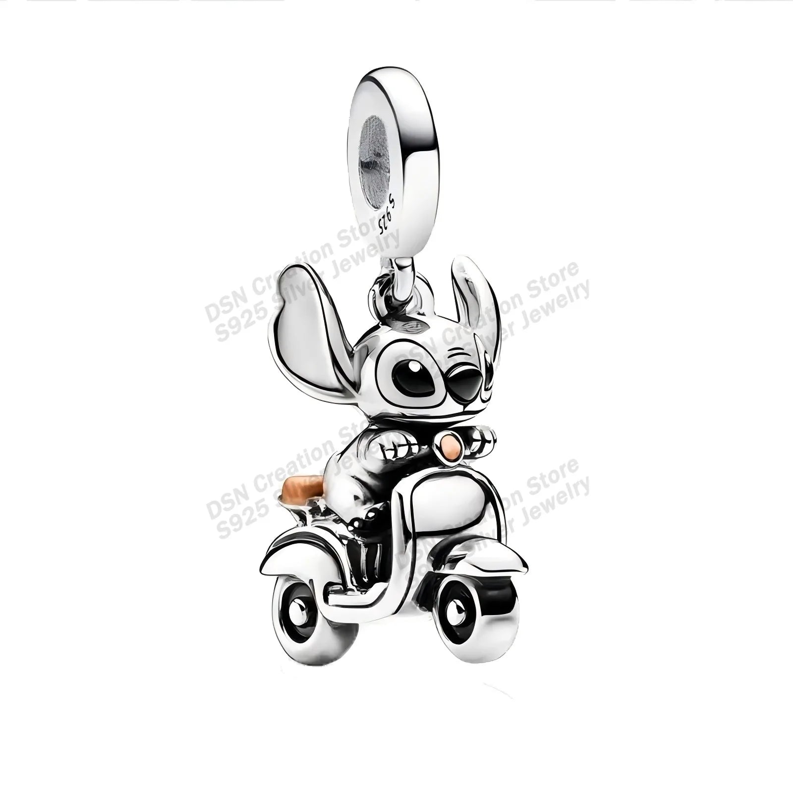 925 Sterling Silver Disney Charms | Stitch, Mickey & Cheshire Cat Beads for Original Bracelet Halloween Jewelry Gift
