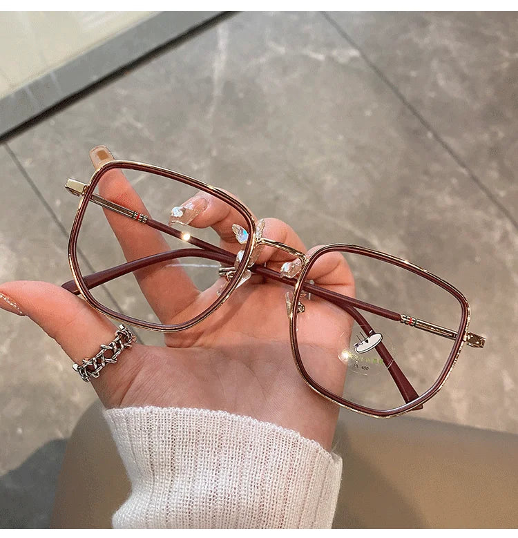 Transparent Computer Glasses – Unisex Polygon Frame Anti Blue Light Eyewear | Optical Spectacle Eyeglass