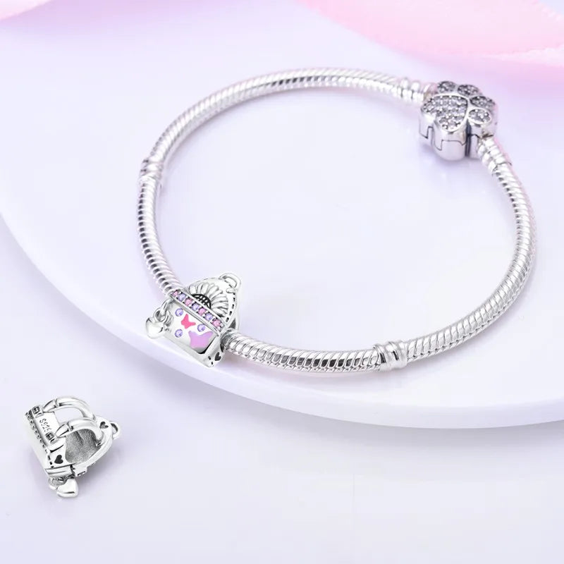 925 Sterling Silver Funny Playable Charms Beads | Smart Watch Tarot Bike Travel Dangle Fit Pandora Bracelet DIY Jewelry