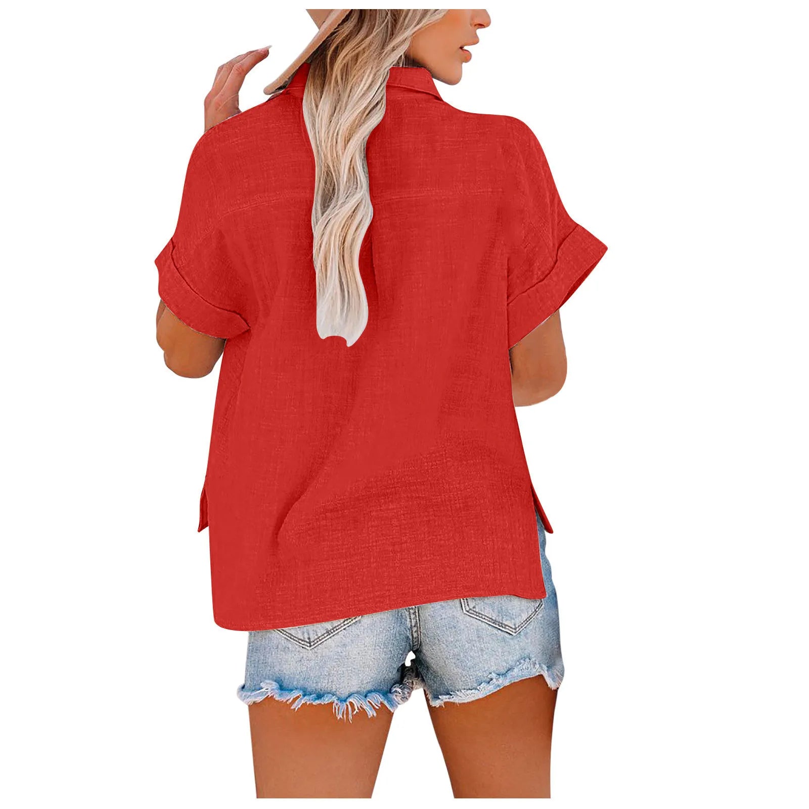 Women’s Cotton Linen T-Shirt | Summer Loose Fit Top | Casual Streetwear Blouse for Ladies