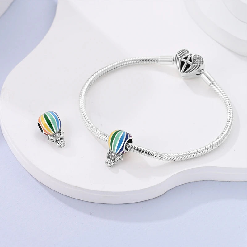 925 Sterling Silver Funny Playable Charms Beads | Smart Watch Tarot Bike Travel Dangle Fit Pandora Bracelet DIY Jewelry