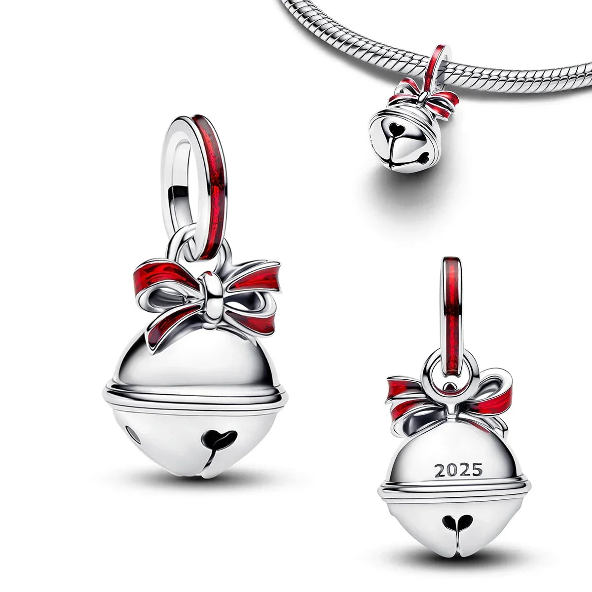 Christmas 925 Sterling Silver Charms | Santa Claus Reindeer Snowman Tree Beads Fit Original Bracelet