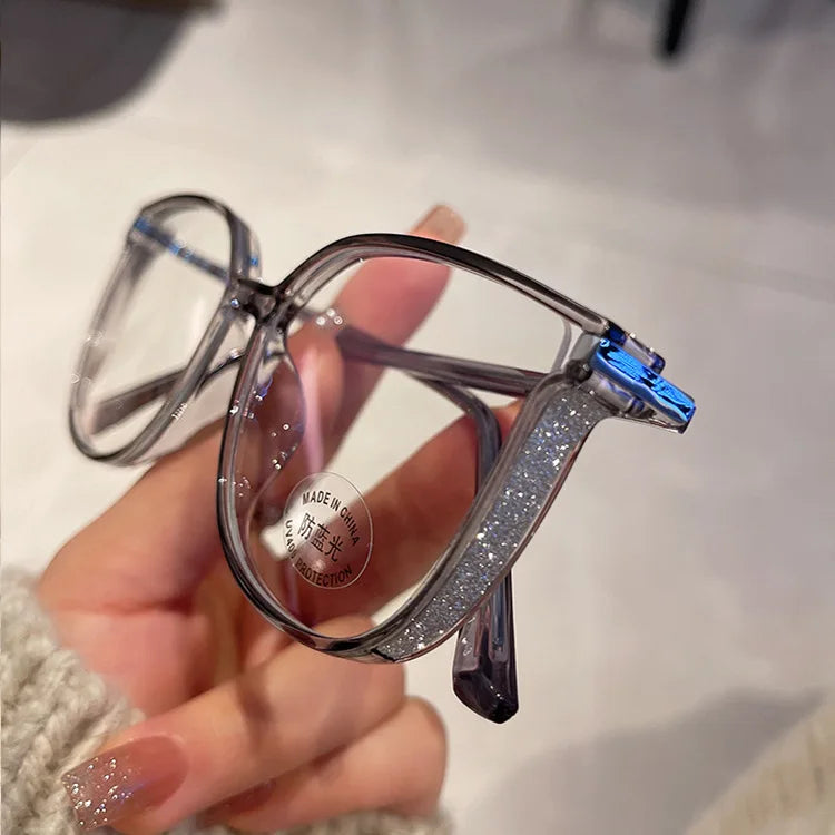 Fashionable Alloy Reading Glasses – Anti Blue Light Presbyopia Glasses for Men & Women | Square Large Frame Eyewear