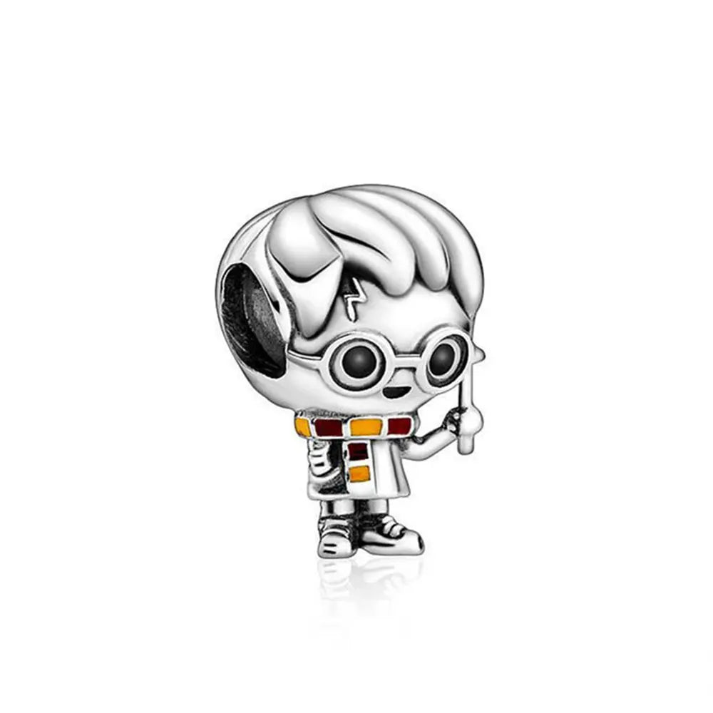 925 Sterling Silver Harry Potter Disney Charm Beads | Fits Pandora Bracelet Keychain | Fashion Jewelry Gift for Women