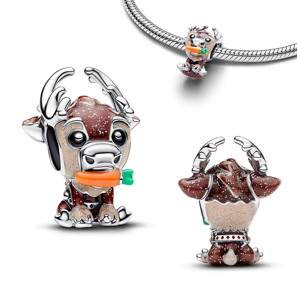 Christmas 925 Sterling Silver Charms | Santa Claus Reindeer Snowman Tree Beads Fit Original Bracelet