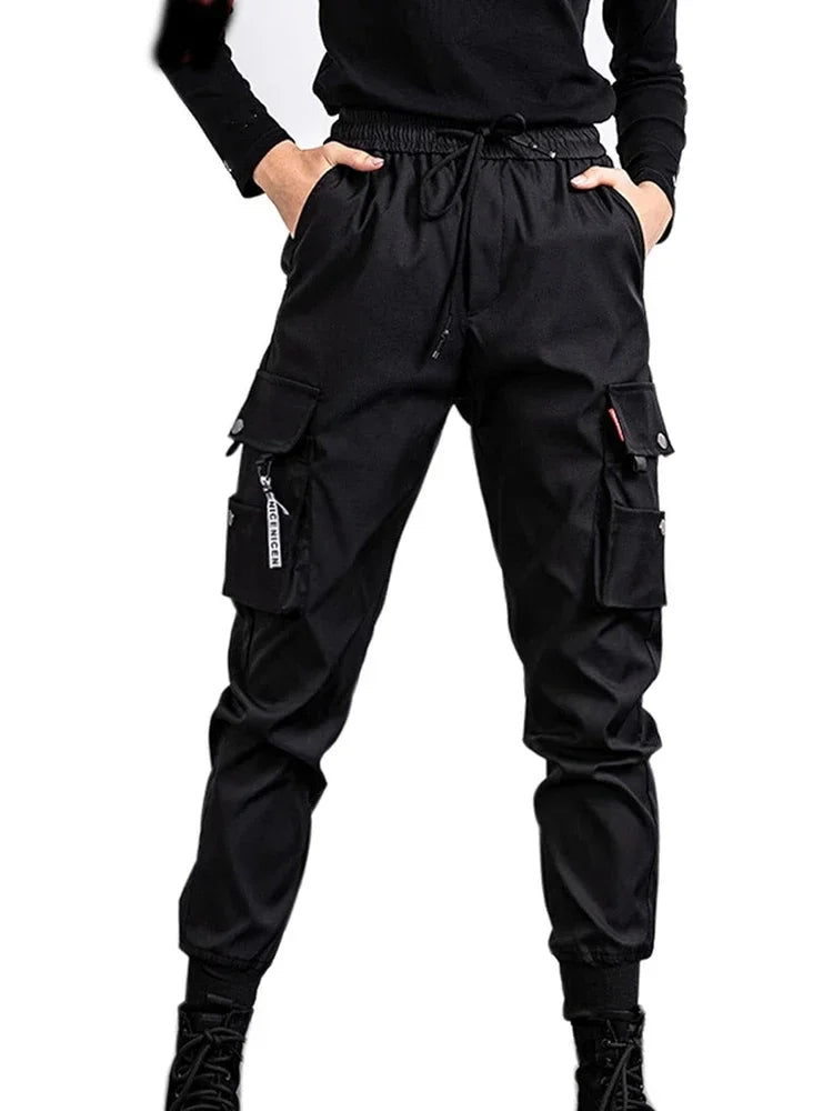 2024 Women’s Black Work Pants | Slimming Elastic Ankle-Length Sports Pants | Spring & Autumn Trendy Pants