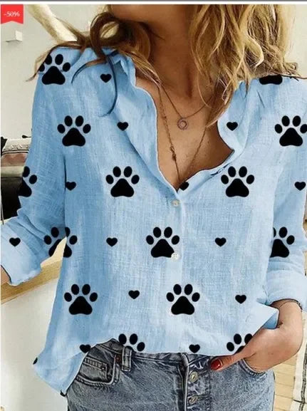 Vintage Cotton Linen Blouse – Long Sleeve Casual Shirt for Women Spring Autumn Top 🌿✨