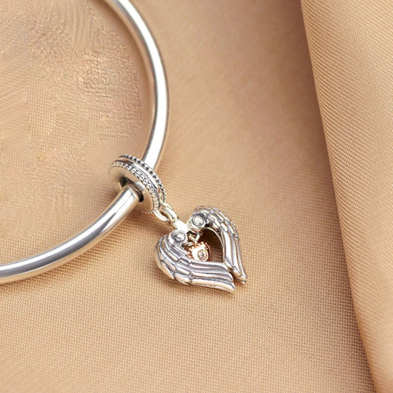 925 Sterling Silver Conch Crown Wings Charm | Fits Original Bracelet | DIY Women’s Love Jewelry Accessories