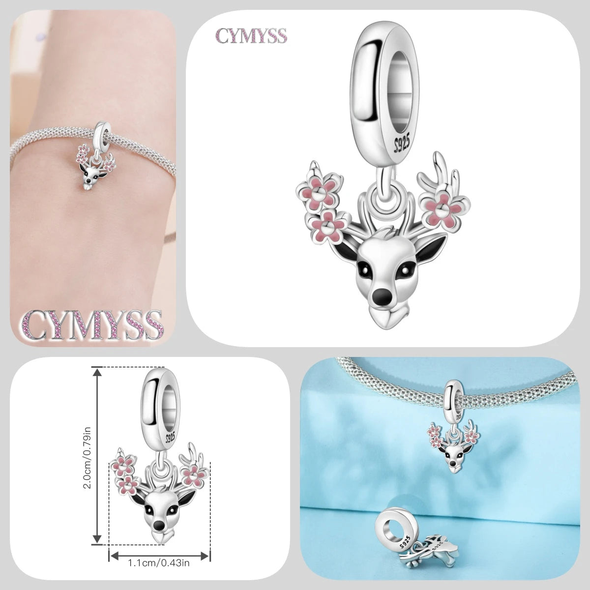 Hot Sale 925 Sterling Silver Dog & Cat Pet Charms | Cute Animal Pendant for Women Bracelet & Necklace DIY Jewelry Gift