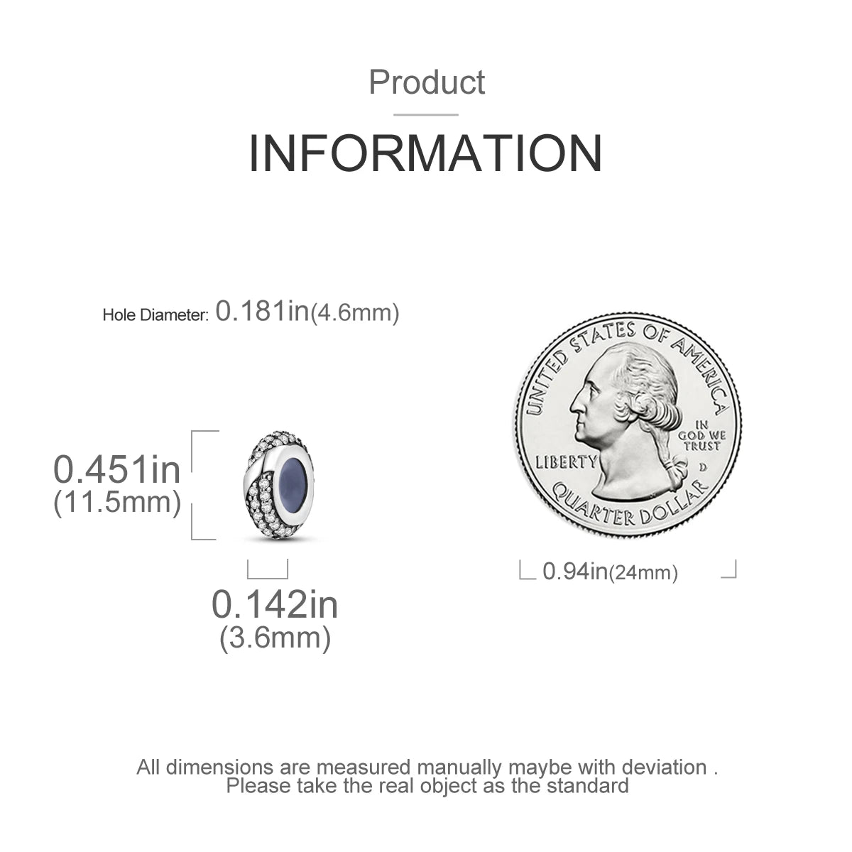 Original 925 Sterling Silver Stopper Bead Clip Charm | Fits Bangle Bracelet DIY Jewelry