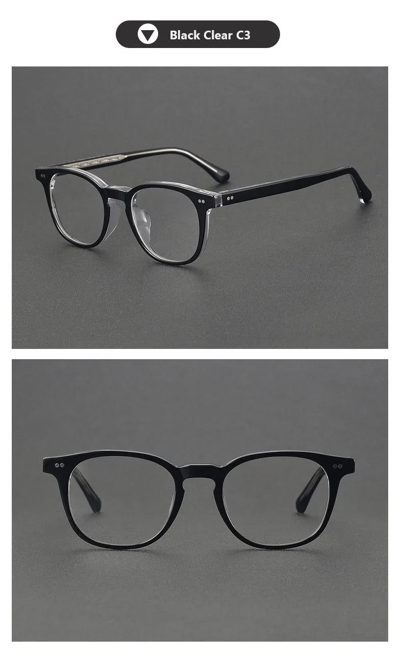 2025 Vintage Round Acetate Glasses 👓 Unisex High-Quality Eyewear