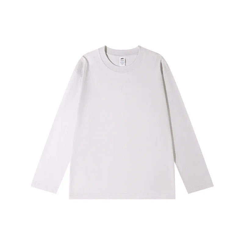 Spring Autumn Women’s Long Sleeve Cotton T-Shirt – Solid Casual Harajuku O-Neck Top 🌿✨