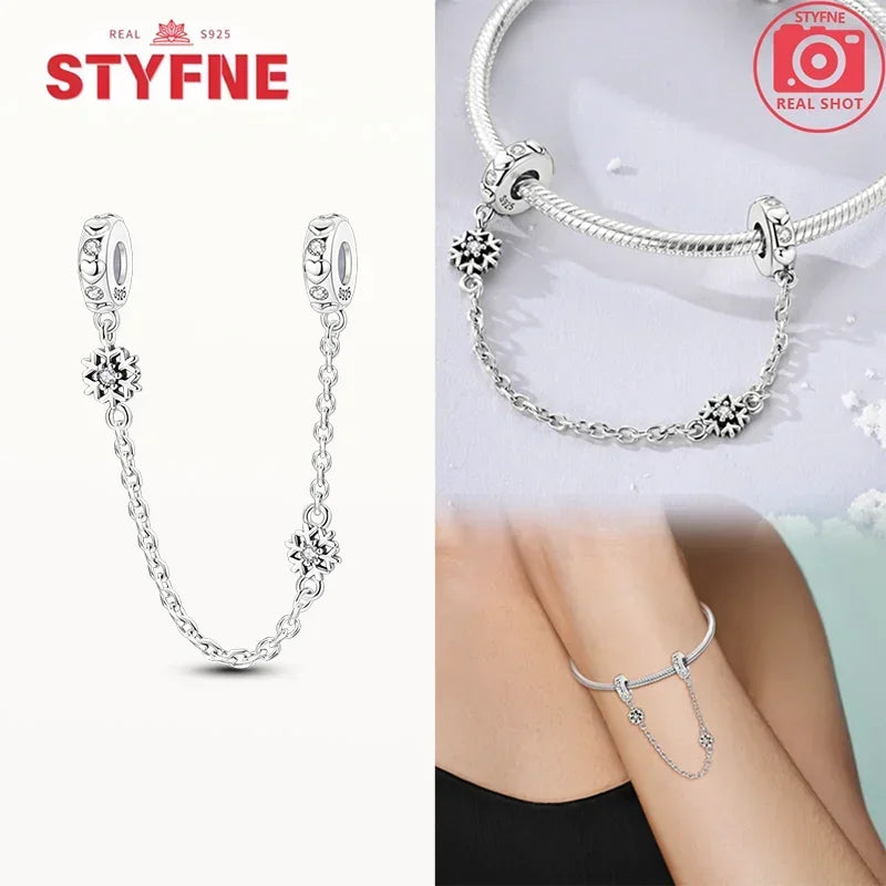 925 Sterling Silver Winter Snowman & Snowflake Charm Beads – Fits Original Bracelet DIY Fine Jewelry Gift for Women