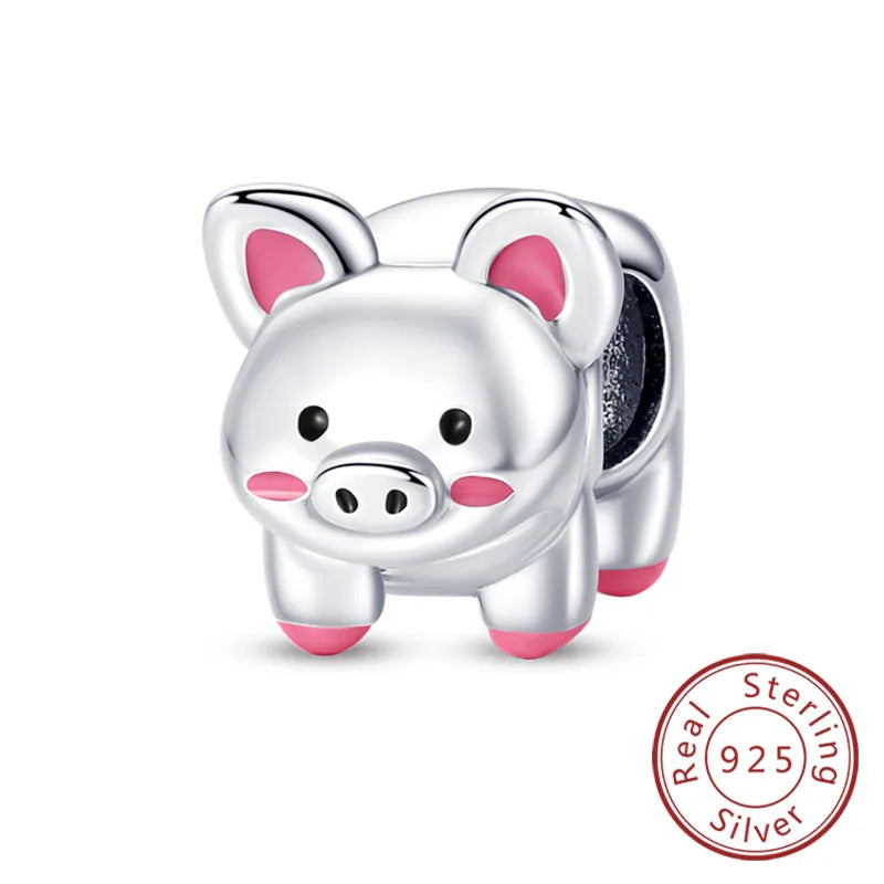 Cute Animal Puppy & Cat Charms | Fit Original 925 Sterling Silver Bracelet – DIY Women’s Fine Jewelry Beads