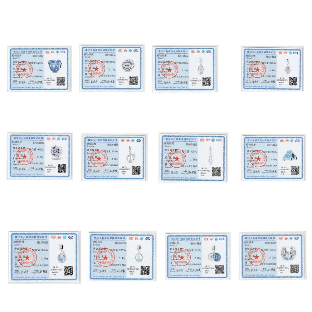 925 Sterling Silver Gold Butterfly Maple Leaf Heart Charms | Fit Original Bracelet Women DIY Jewelry Gift