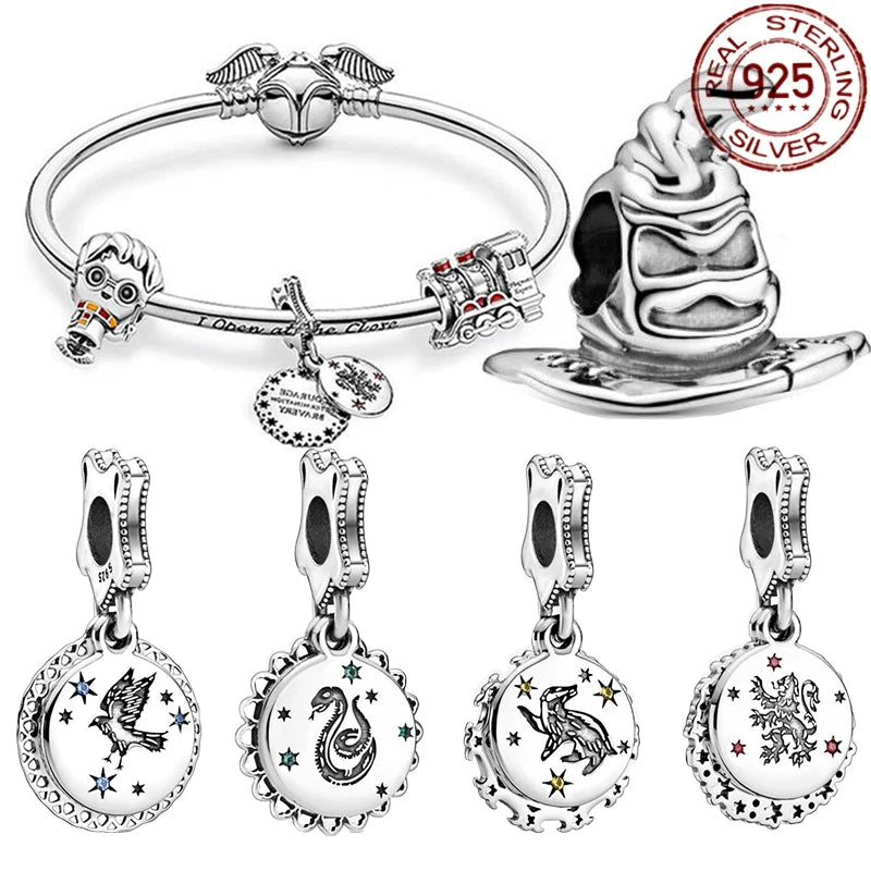 Disney Harry Potter 925 Sterling Silver Charm Bead | Fits Original Bracelet | Women’s DIY Jewelry Gift