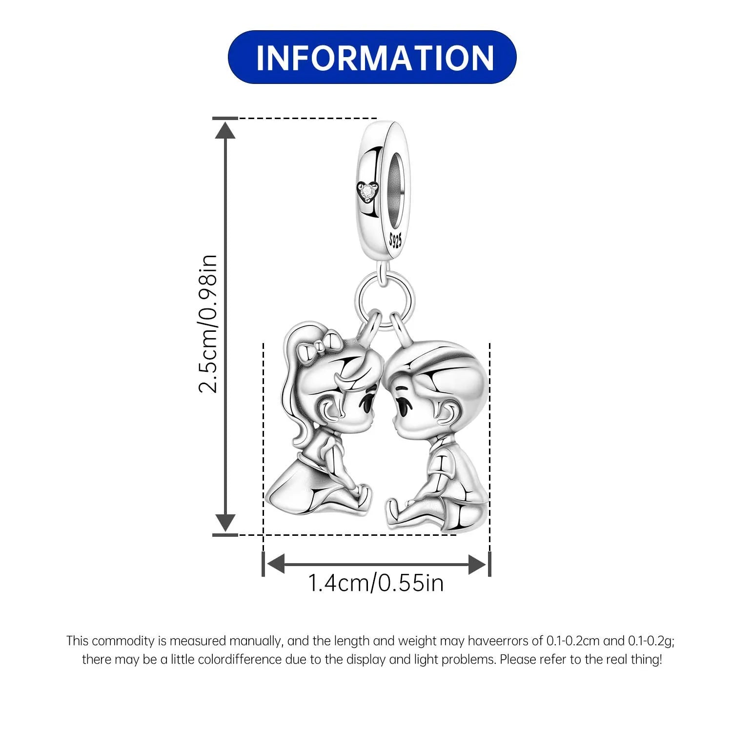 Orstarry 925 Sterling Silver Cartoon Nurse Charm Bead | Cute DIY Bracelet Jewelry Gift for Women