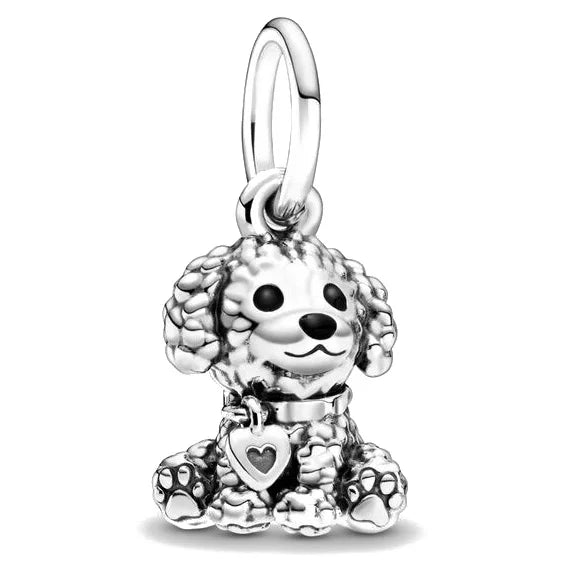New 925 Silver Sparkling Paw Print & Heart Bee Happy Charm Bead | Fit Pandora Bracelet DIY Women Jewelry