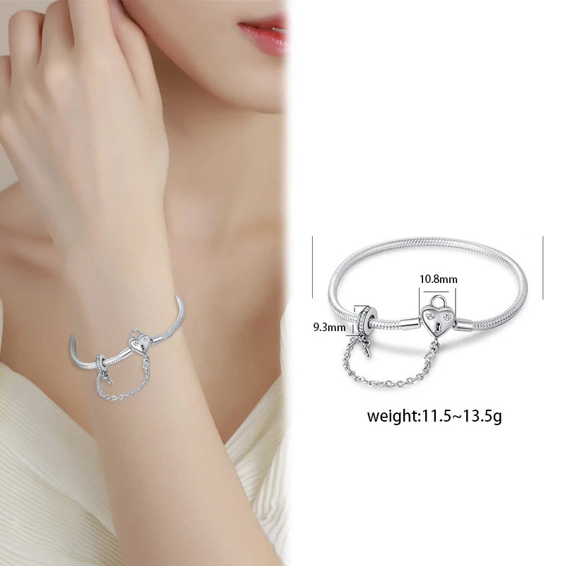 2025 925 Sterling Silver Heart Butterfly Snowflake Dream Catcher Bracelet | Luxurious Women's DIY Jewelry Gift