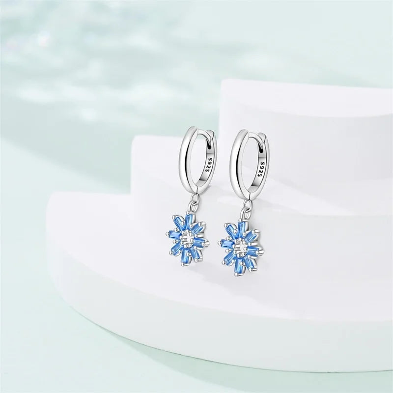 New Original 925 Sterling Silver Sweetheart Bow & Crab Ocean Earrings | Donut Zircon Round Design Women’s Fine Jewelry