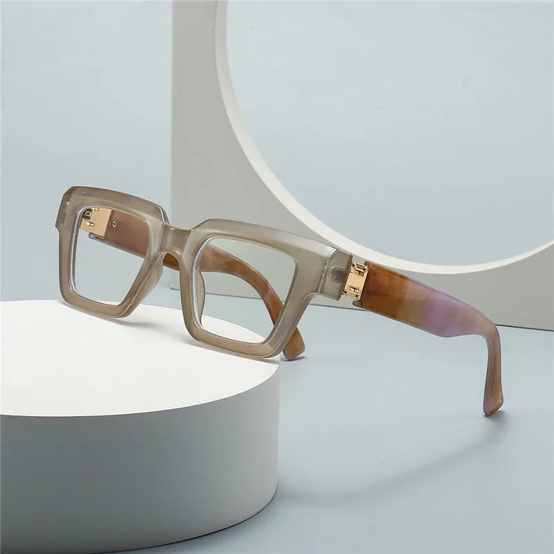 2025 New Oversized Square Presbyopic Reading Glasses – Unisex Marbling Retro Computer Eyewear | Diopter +0.5 to +3.0