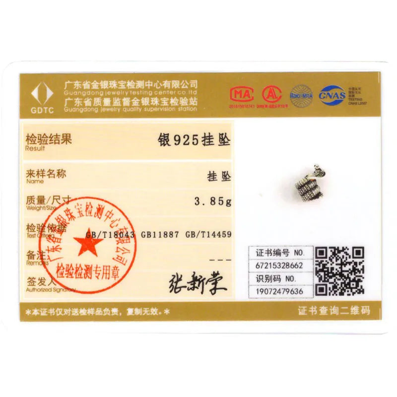 925 Sterling Silver Inlaid Zircon Love Heart & Snake Dangle Charm – Fits Original Pandora Bracelet, Women’s Jewelry Pendant Bead