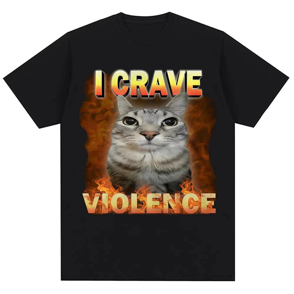 Funny Cat Meme T-Shirt for Women – Cute Short Sleeve Round Neck Streetwear Tee