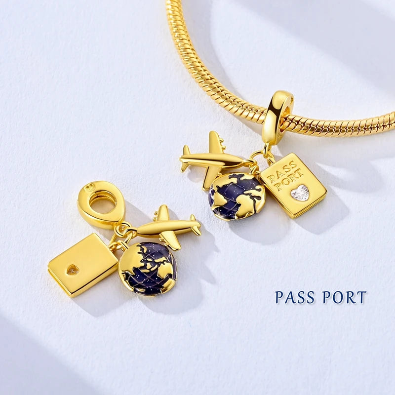 Original Gold & Silver 925 Sterling Silver Charms Beads | Fit Pendant & Bracelet DIY Jewelry Gift