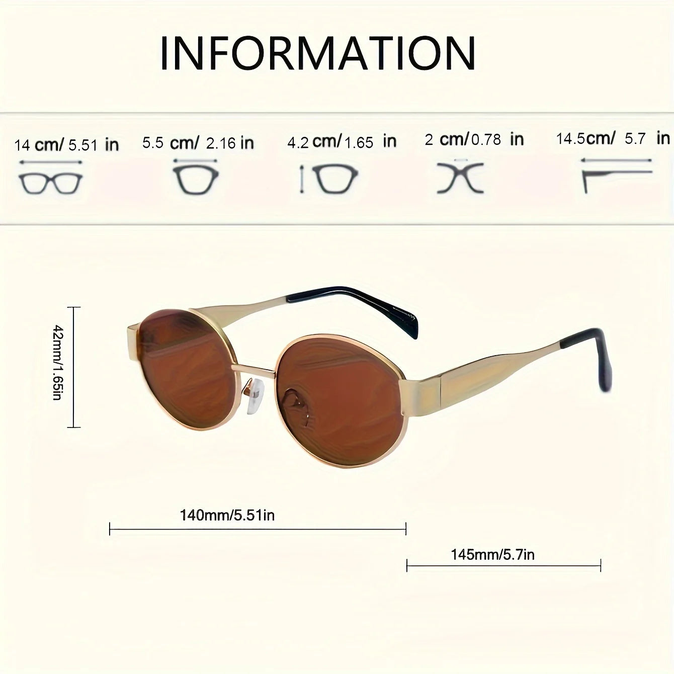 Oval Sunglasses for Women & Men – Trendy Metal Frame Sun Glasses | Classic Shades