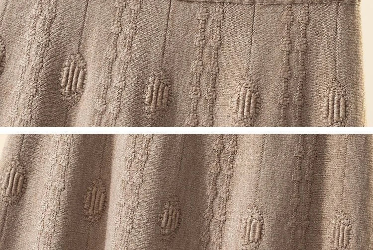 High Waist Knitted Midi Skirt – Women’s Sweater Matching Large Flounce A-Line Umbrella Skirt | Spring, Autumn & Winter