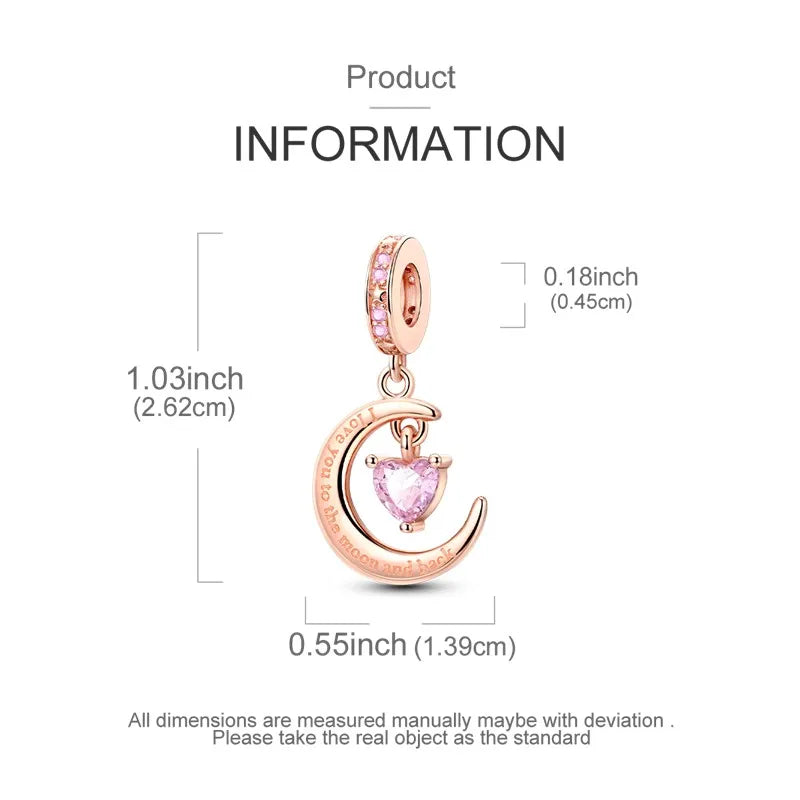 925 Sterling Silver Colorful CZ Zircon Dangle Charm | 2025 New Fashion Bead | Fits Pandora Bracelet | DIY Jewelry Gift