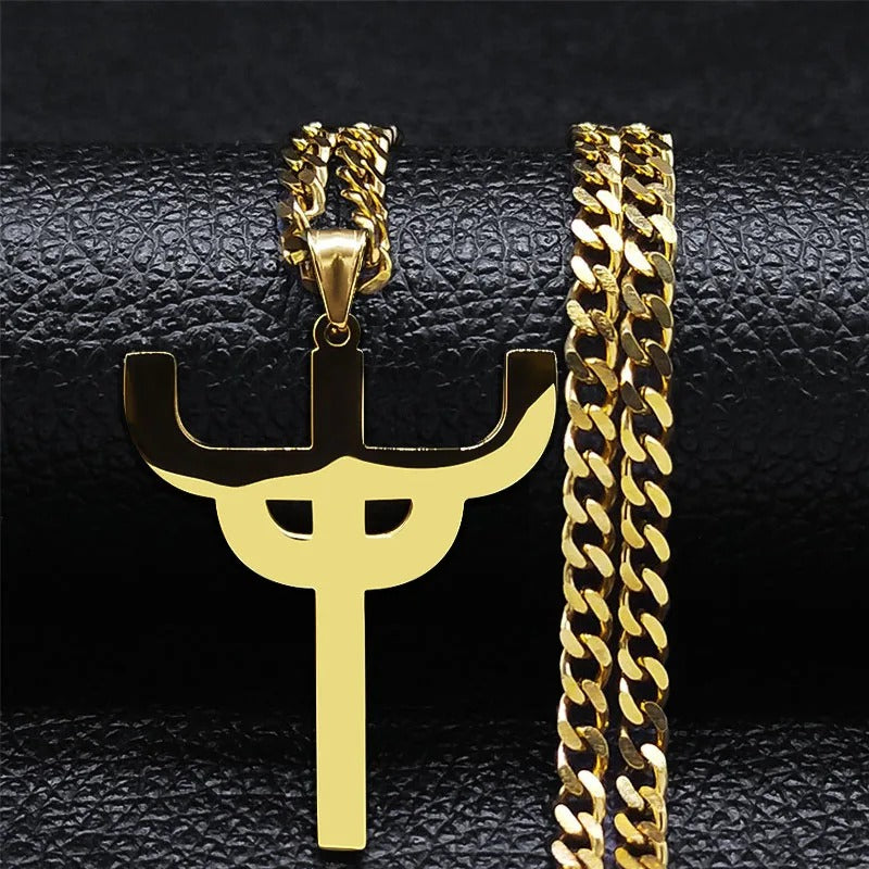 Gothic Judas Priest Stainless Steel Pendant Necklace – Silver Color Saint Chain Jewelry for Women & Men