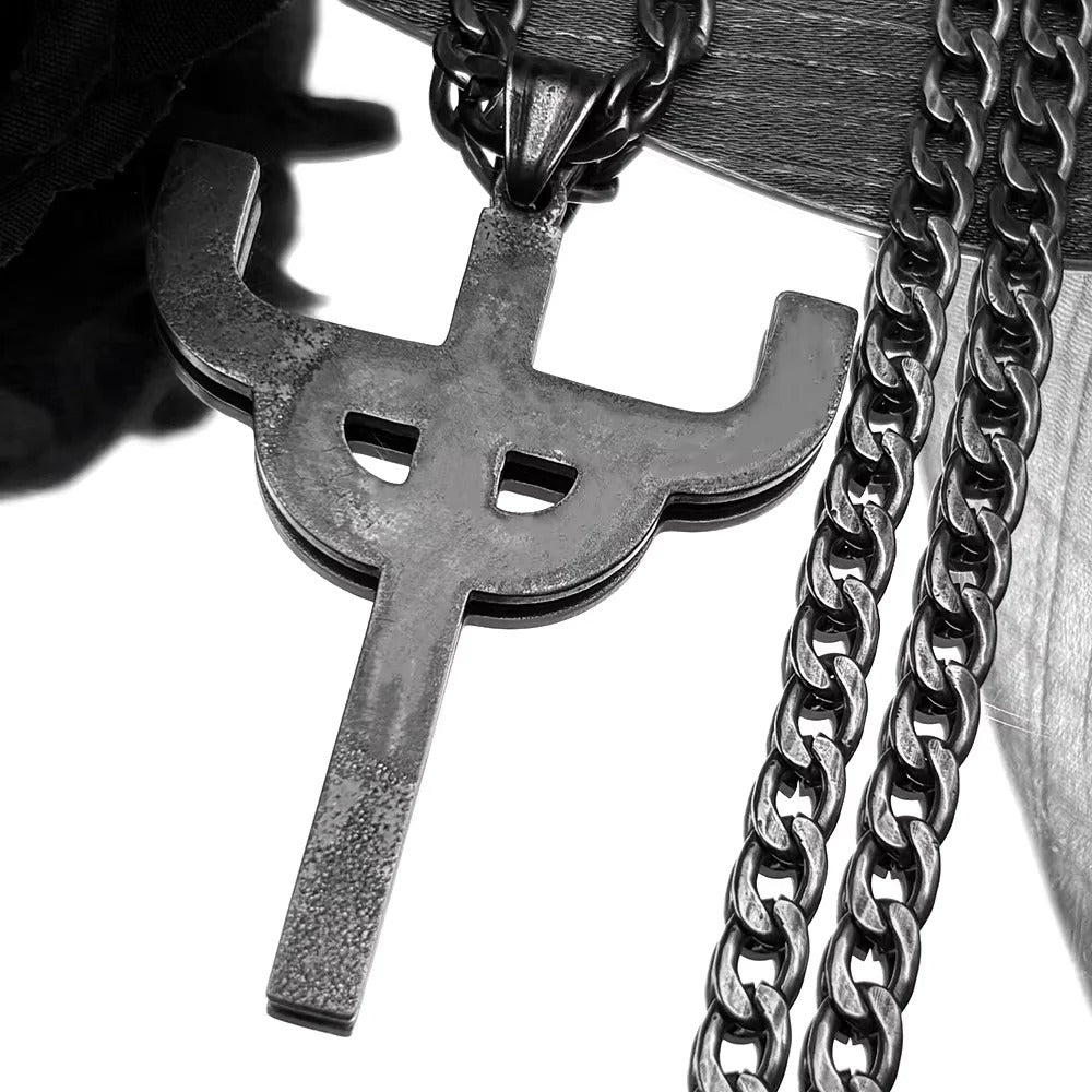 Gothic Judas Priest Stainless Steel Pendant Necklace – Silver Color Saint Chain Jewelry for Women & Men