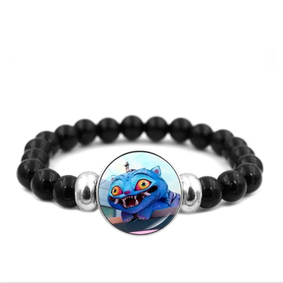 KPop Demon Hunters Beaded Bracelet – Cute Cartoon Figure Fashion Wristband for Girls & Kids Christmas Jewelry Gift