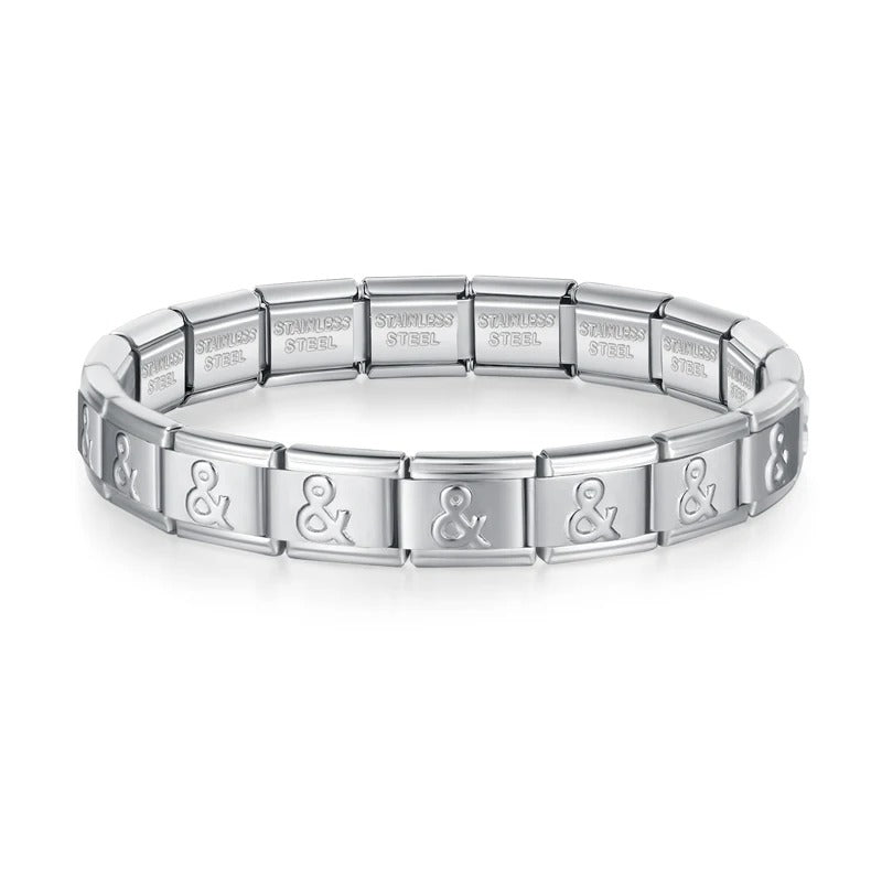 Hapiship 2024 Italian Style Elastic Charm Bracelet – Women’s 9mm Stainless Steel DIY Fashion Bangle