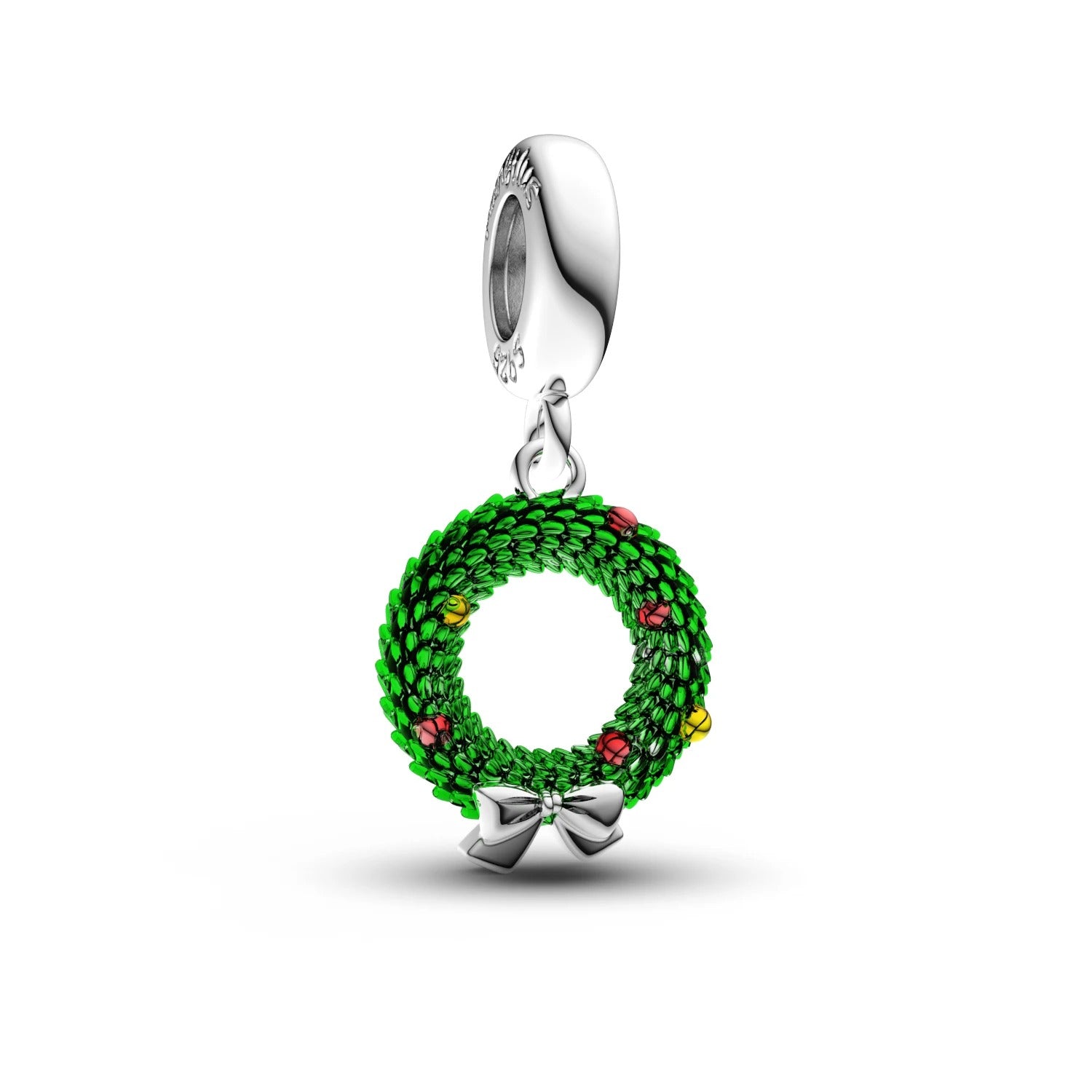 Manyilus 2025 Christmas Bow Charm Bead – S925 Sterling Silver Mother Kids Ring Charms Fit Original 925 Bracelets