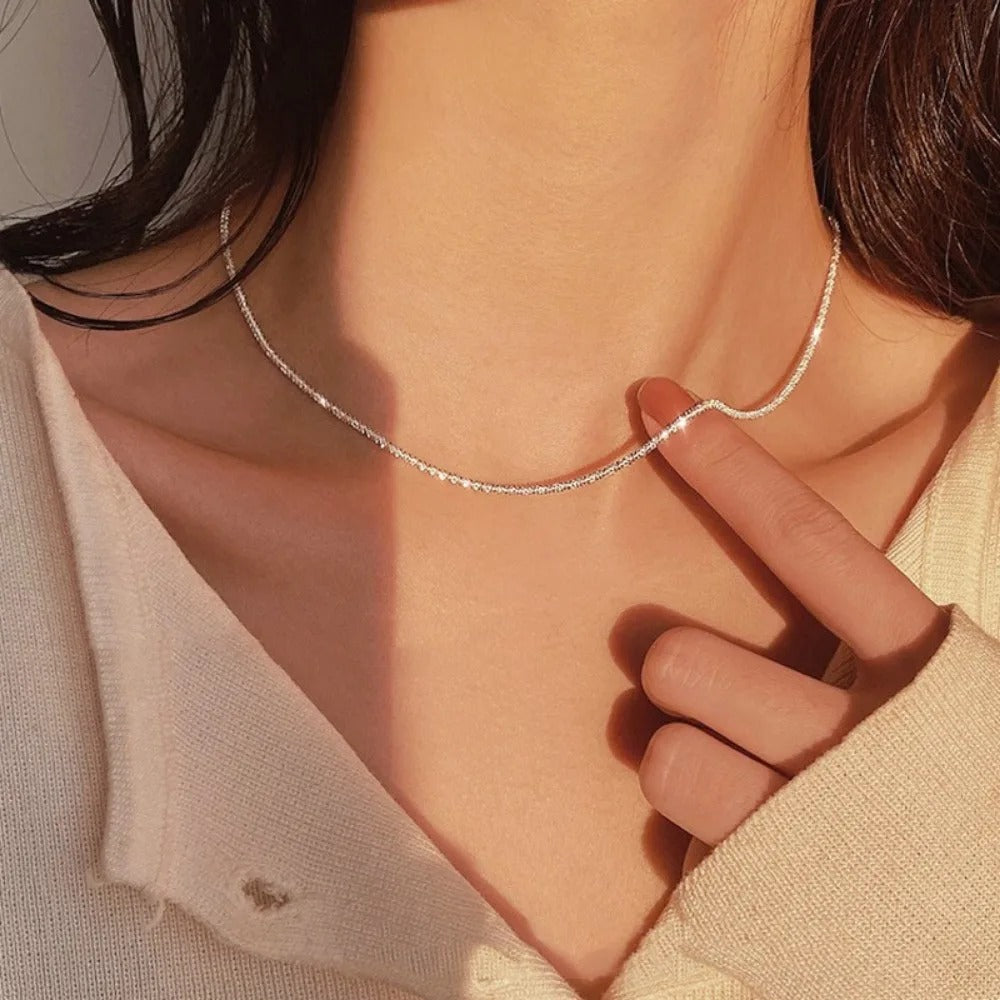 Fashion Simple Clavicle Chain Choker Necklace – Elegant Short Necklace for Women Party Jewelry Gift