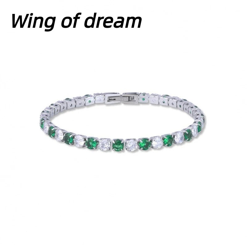 925 Sterling Silver Tennis Bracelet – 4mm Crystal Zircon Women’s Anniversary Gift Jewelry (16cm–21cm)