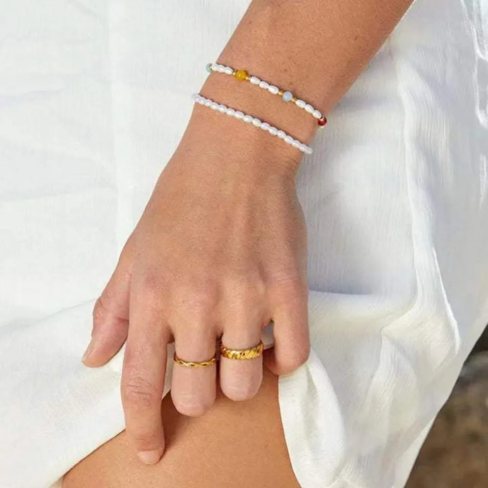 Vintage 3MM Imitation Pearl Bracelet – Women’s Stainless Steel Chain Fashion Jewelry Gift Wholesale