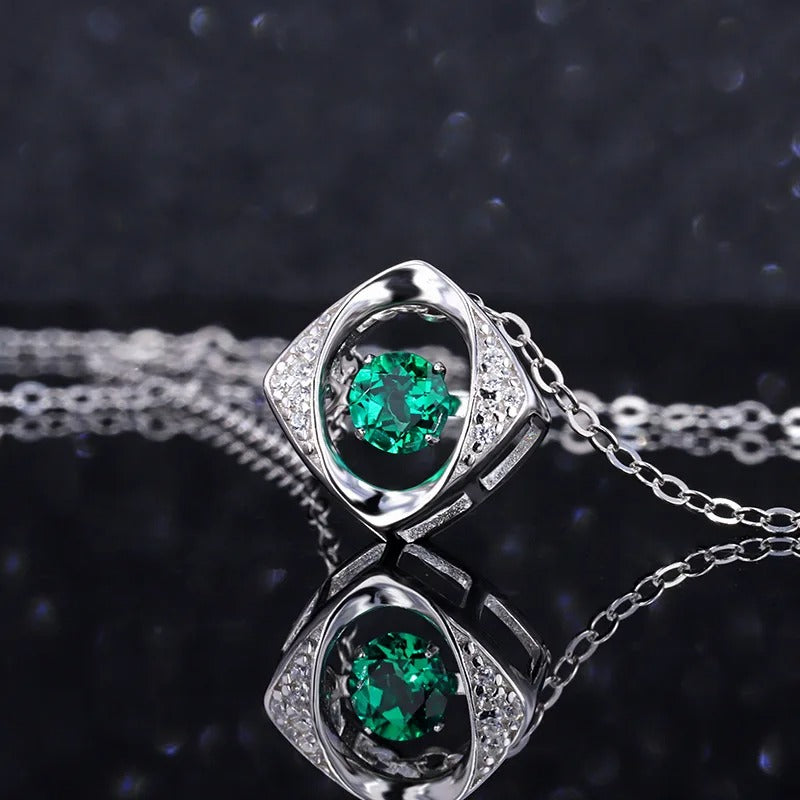 925 Sterling Silver Cat Eye Pendant Necklace – Fits Original Pandora Beaded Chain Fashion Jewelry for Women