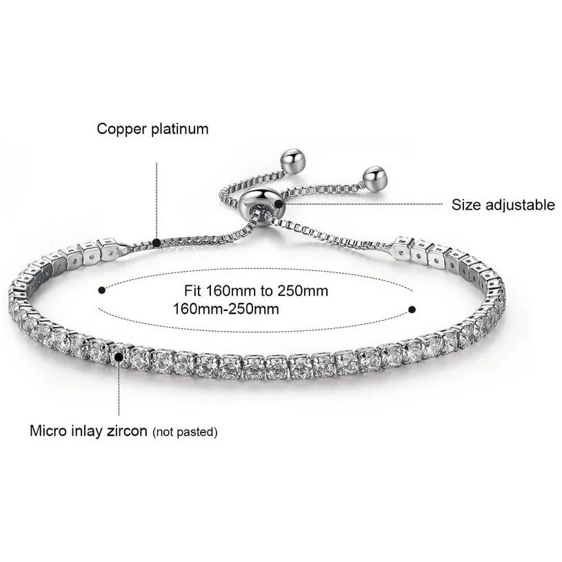 OL Style Adjustable CZ Zircon Bracelet – Fashion Party Charm Bangles Jewelry Wholesale Top Quality