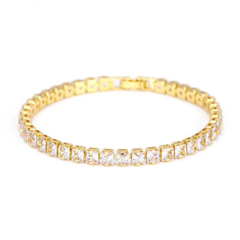 Wholesale Copper-Set Zircon Diamond Bracelet – High-End Fashion INS Jewelry Elegant & Simple Women’s Bracelet