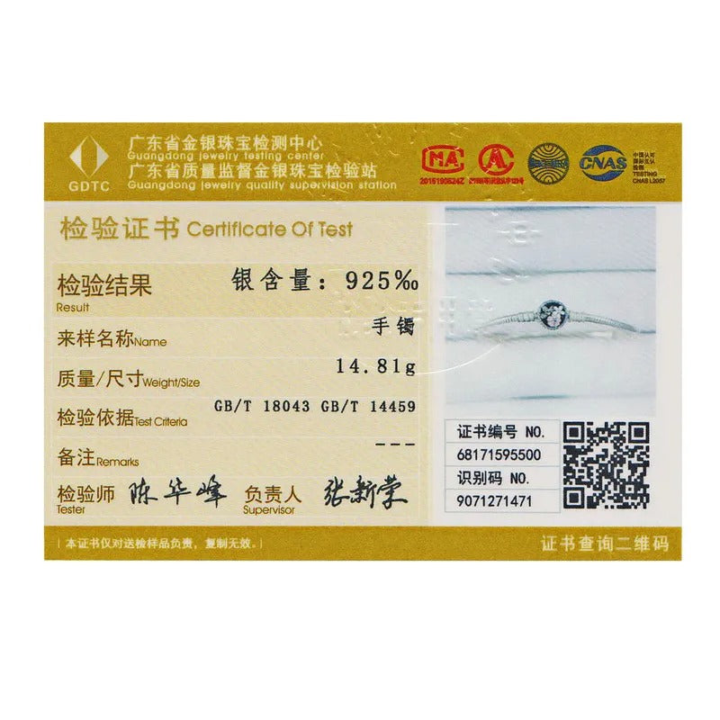 WOSTU 925 Sterling Silver Poetic Blooms Bracelet – Women’s Bangle Fit DIY Charms & Beads Original Jewelry Gift FBS919