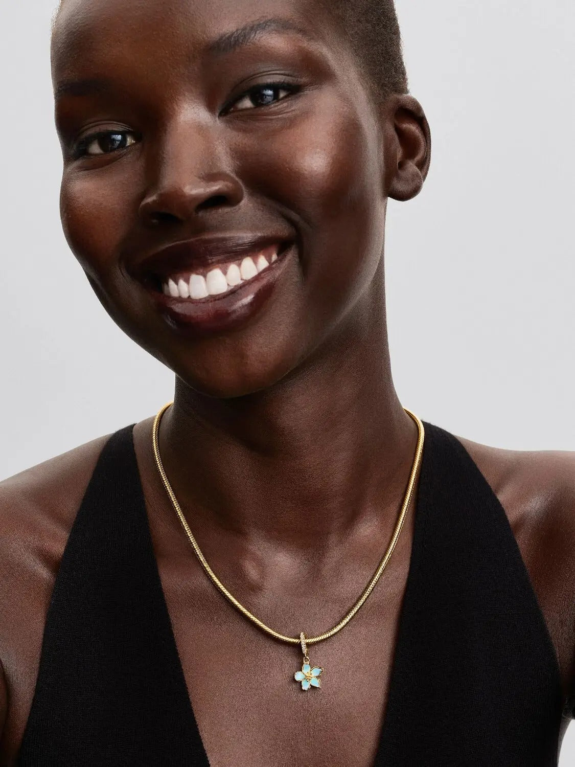 925 Sterling Silver Cherry Blossom Bead Pendant – Gold & Silver Flower Charm for Original DIY Bracelet Jewelry