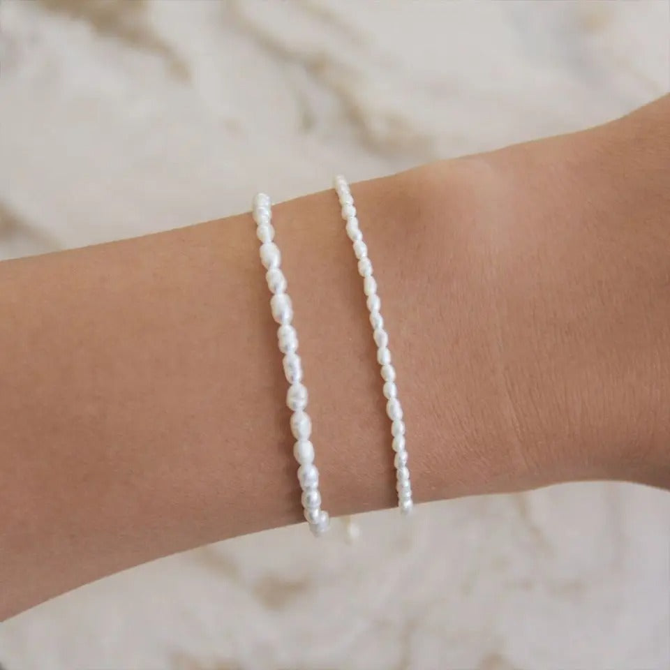 Vintage 3MM Imitation Pearl Bracelet – Women’s Stainless Steel Chain Fashion Jewelry Gift Wholesale
