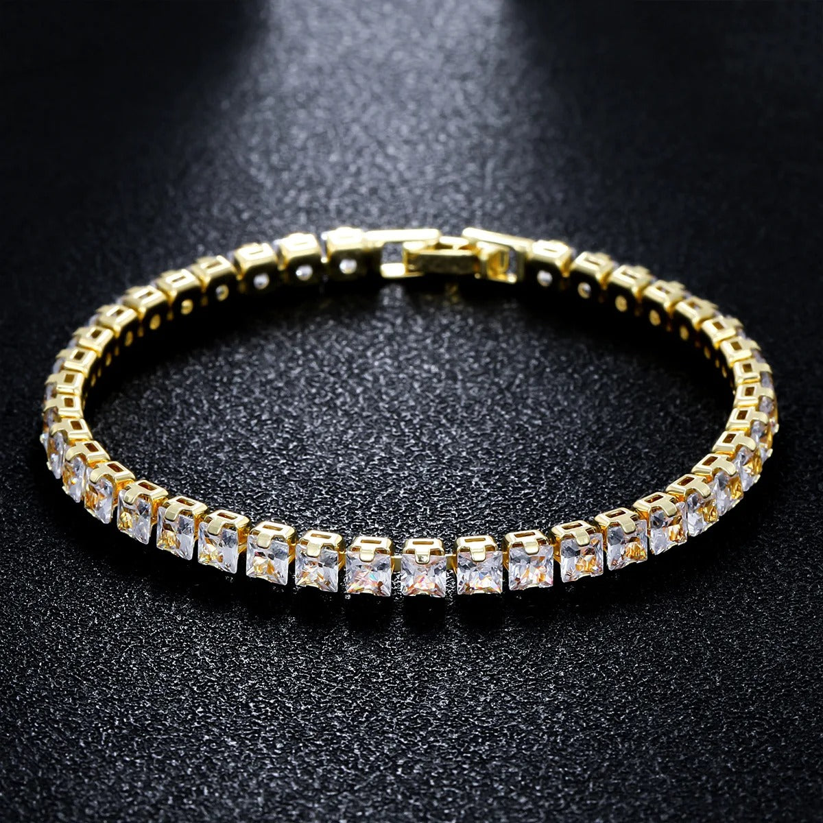 Wholesale Copper-Set Zircon Diamond Bracelet – High-End Fashion INS Jewelry Elegant & Simple Women’s Bracelet