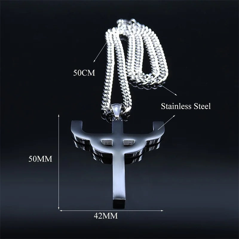 Gothic Judas Priest Stainless Steel Pendant Necklace – Silver Color Saint Chain Jewelry for Women & Men