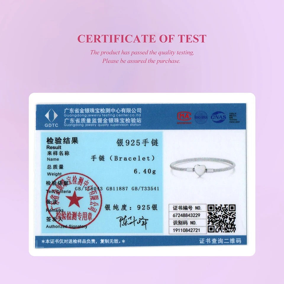 WOSTU 925 Sterling Silver Heart Basic Bracelet – Oxidized Silver Women’s Bangle Fine Jewelry Birthday & Daily Gift