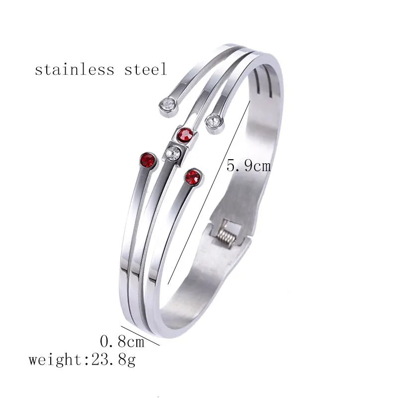 Stainless Steel Fashion Charm Bracelet for Women – Luxury Jewelry Bangle, Pandora Style Accessories