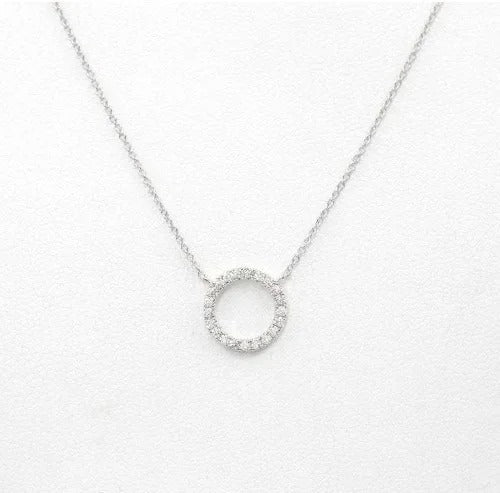 Fashion Crystal Circle Pendant Necklace – Elegant Golden Color Women’s Jewelry for Party & Gifts